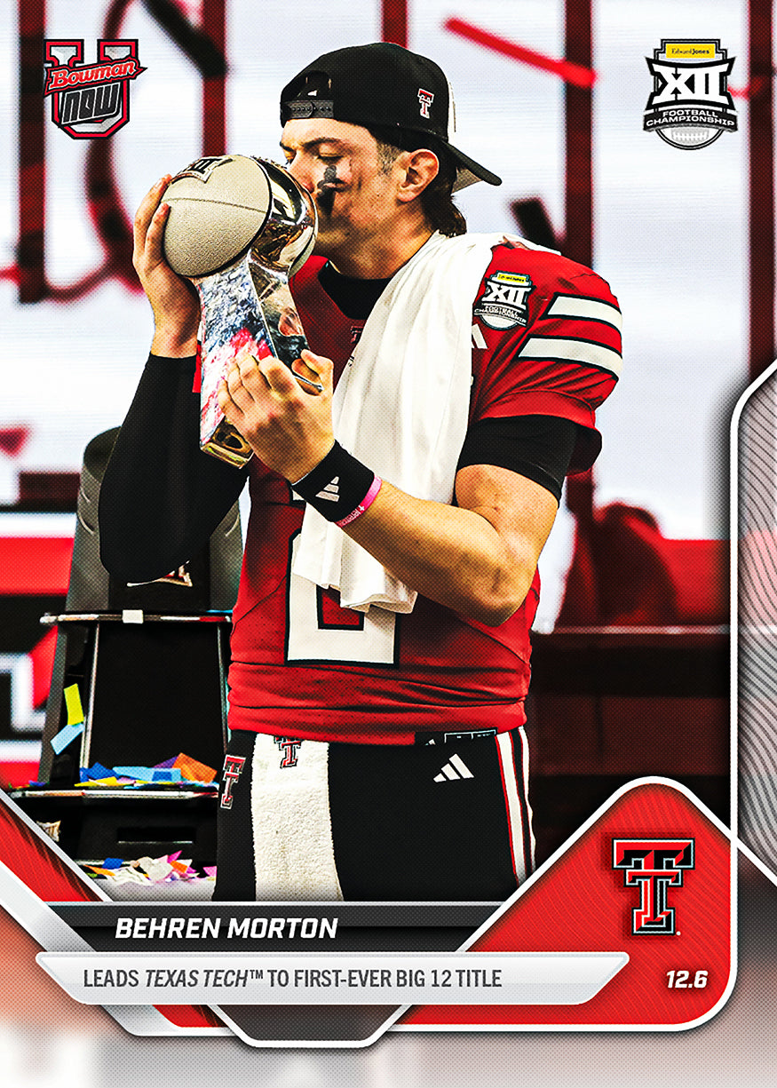 Behren Morton - 2025-26 Bowman U NOW Football - Card 56 - PR: 749