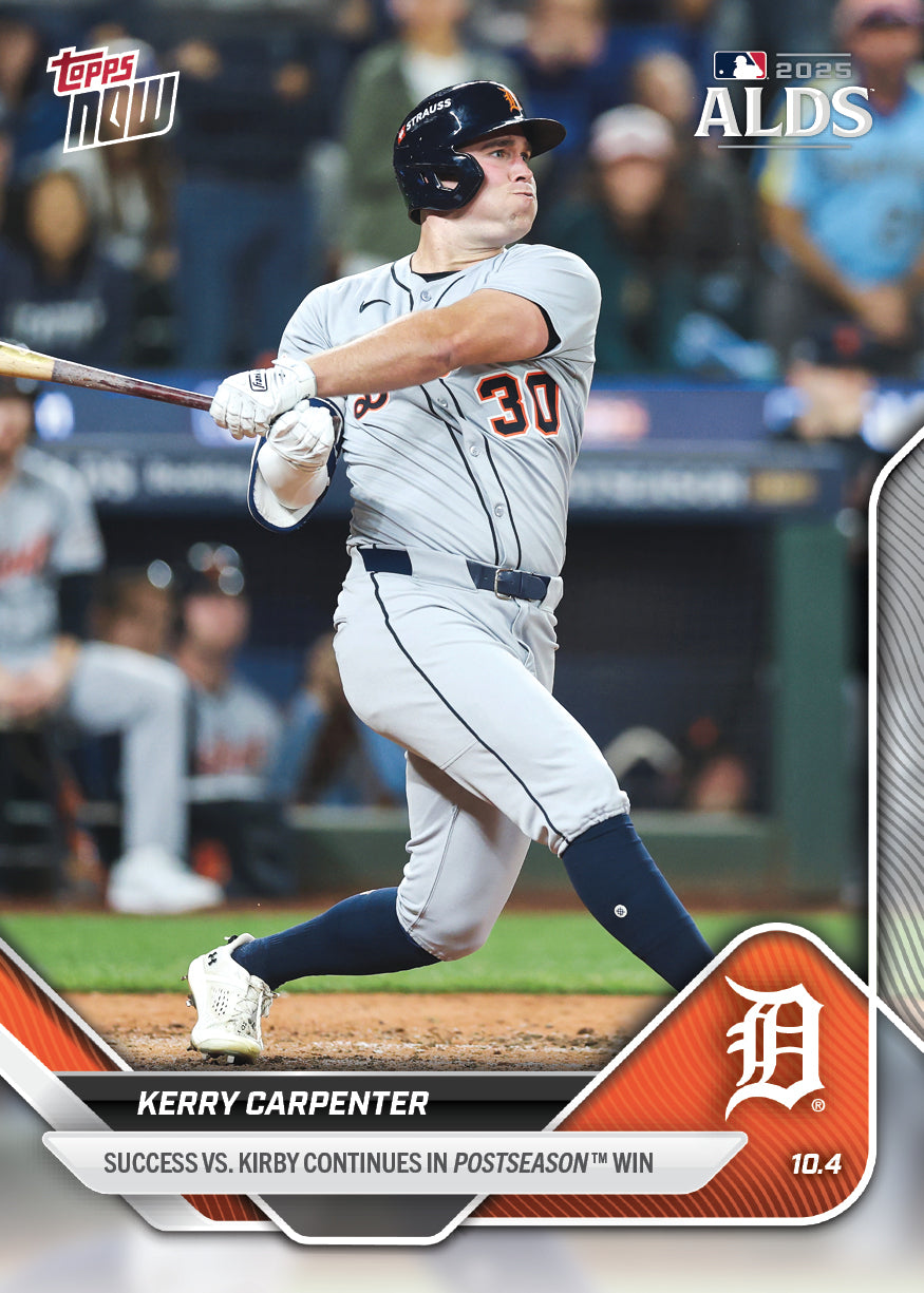 Kerry Carpenter - 2025 MLB Topps NOW - Card 824 - PR: 822