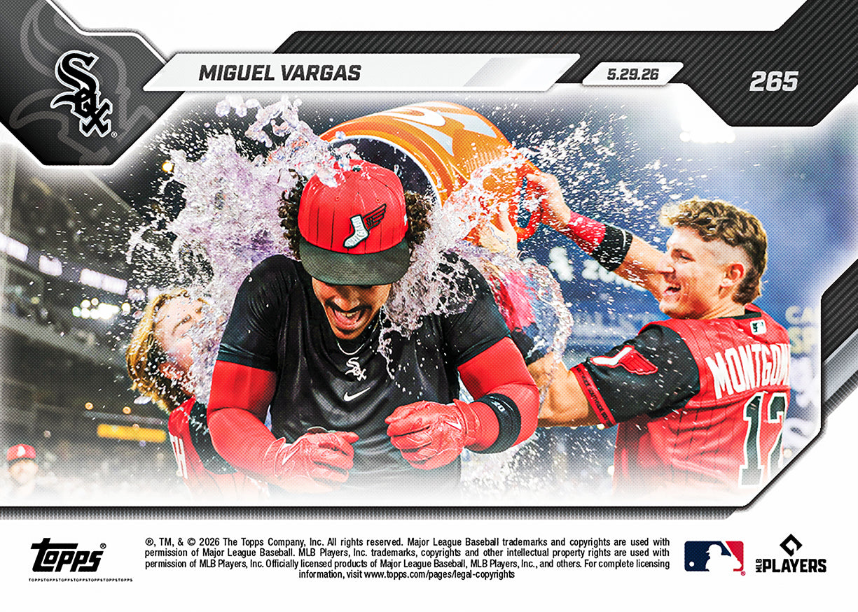 Miguel Vargas - 2026 MLB Topps NOW - Card 265 - PR: 543 - Image 2