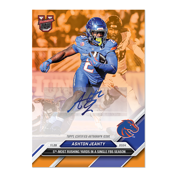 Autograph # to 49 or Lower - Ashton Jeanty - 2024 Bowman U Now Card 50 - Image 7