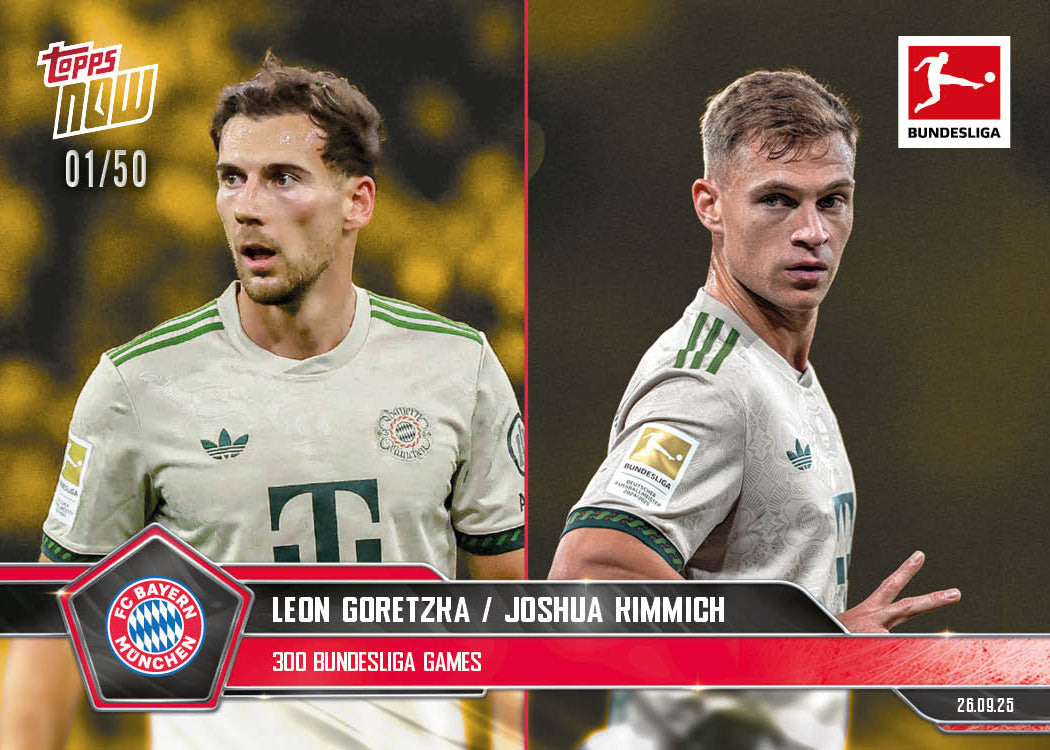 Joshua Kimmich/Leon Goretzka - 2025-26 Bundesliga Topps NOW - Card 31 - PR: 429 - Image 6