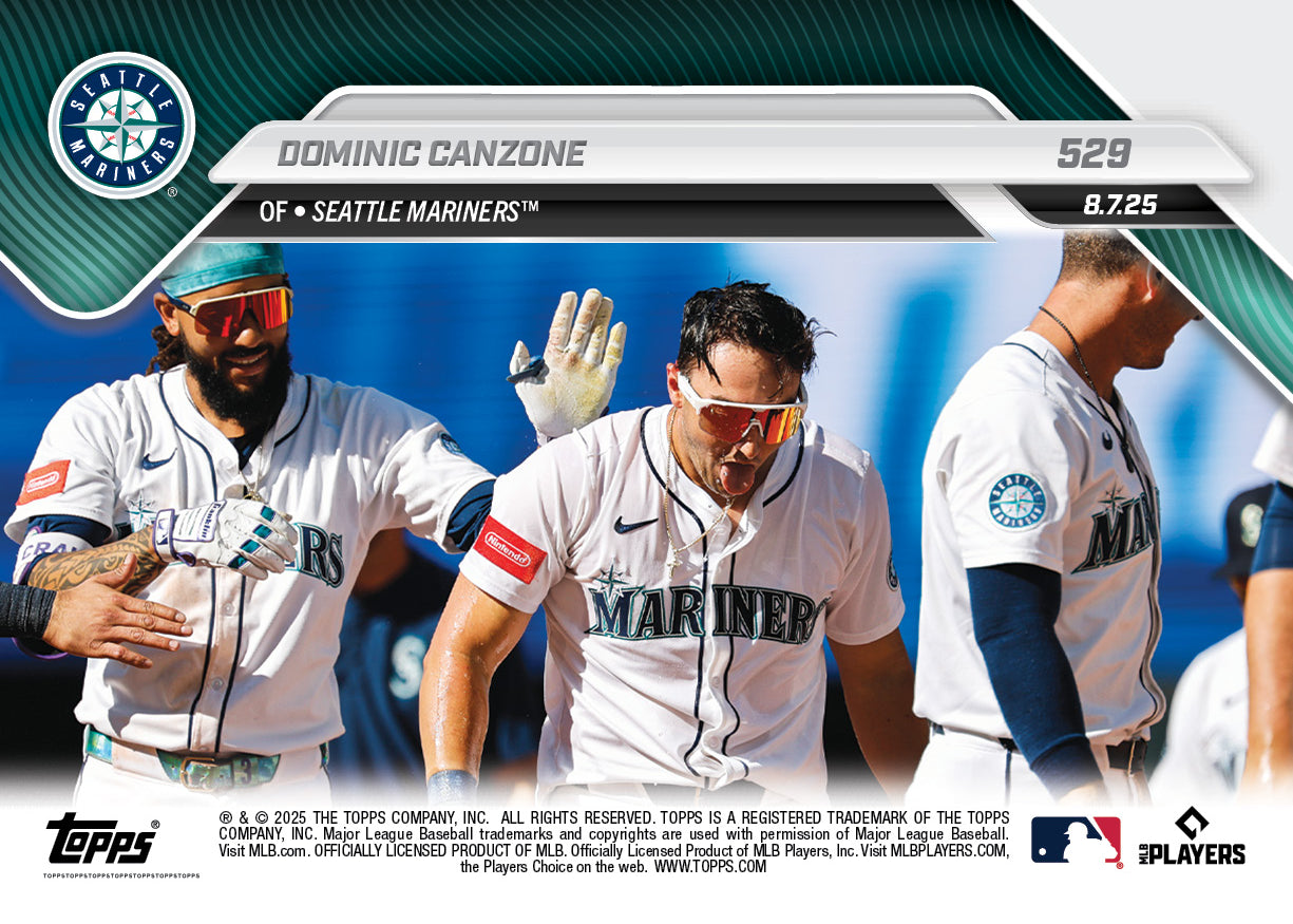 Dominic Canzone - 2025 MLB Topps NOW - Card 529 - PR: 456 - Image 2
