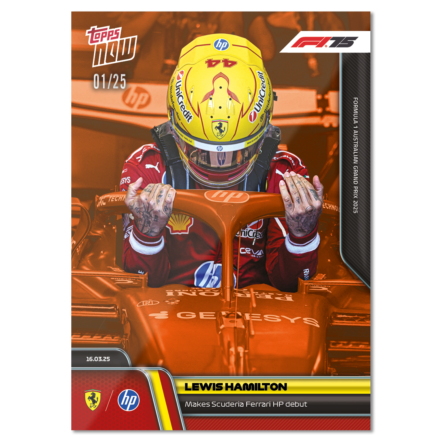Lewis Hamilton - 2025 Formula 1 Topps NOW Card 12 - PR: 13,264 - Image 6