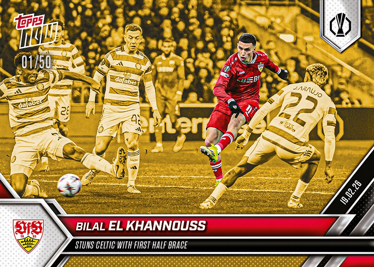 Bilal El Khannouss - 2025-26 UEL Topps NOW - Card 20 - PR: 203 - Image 6