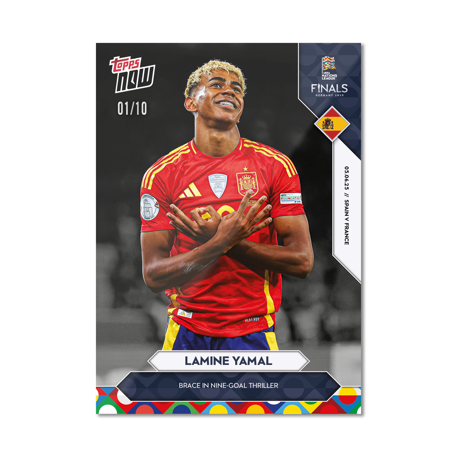 Lamine Yamal - 2025 UEFA Nations League Topps NOW - Card 2 - PR: 6451 - Image 4