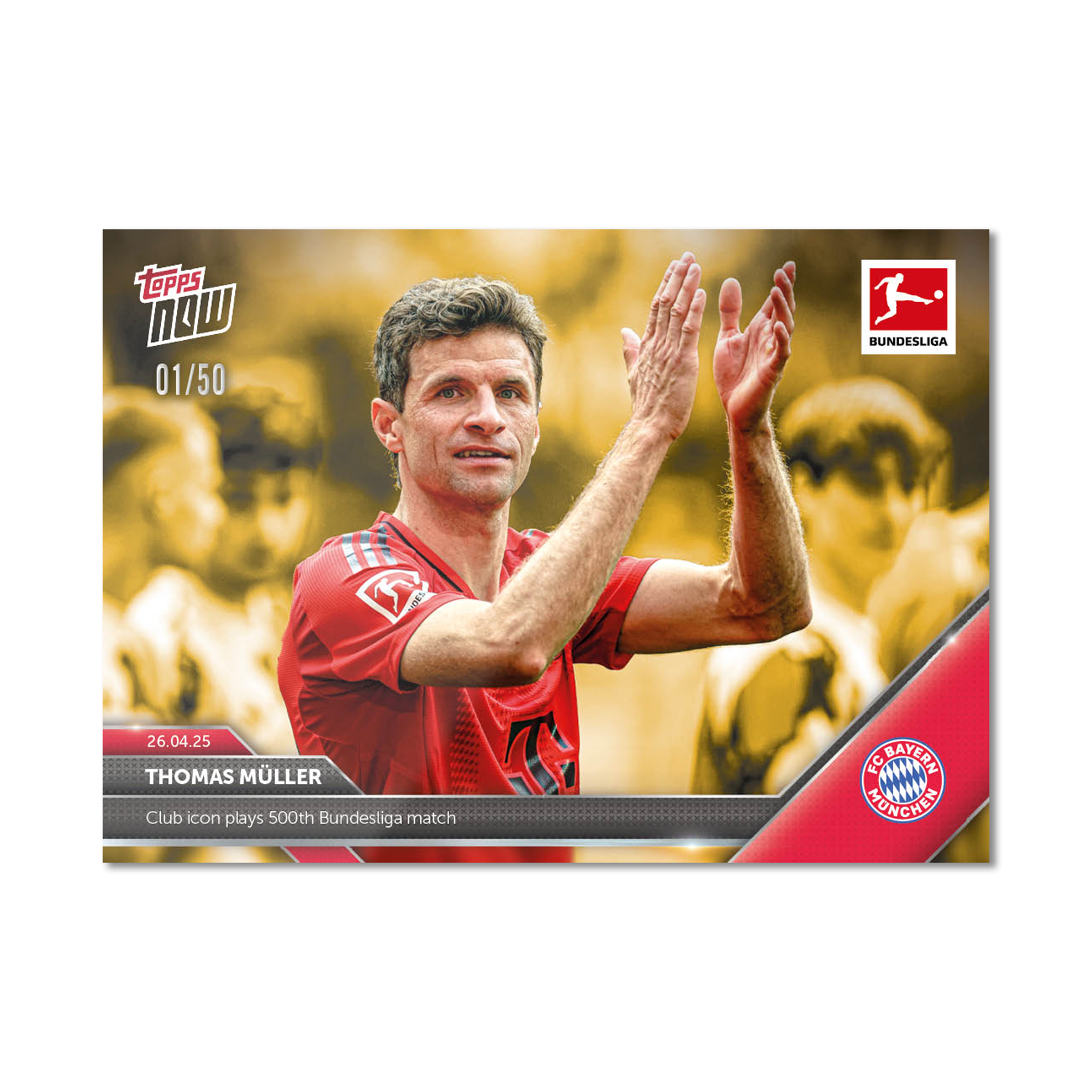 Thomas Müller - 2024-25 Bundesliga Topps NOW Card 176 - LOOK FOR AUTO-RELIC - PR: 7754 - Image 8
