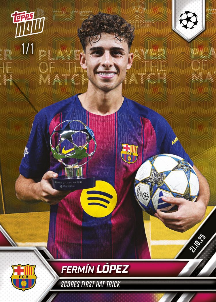 Fermín López - 2025-26 UCL Topps NOW - Card 32 - PR: 951 - Image 2