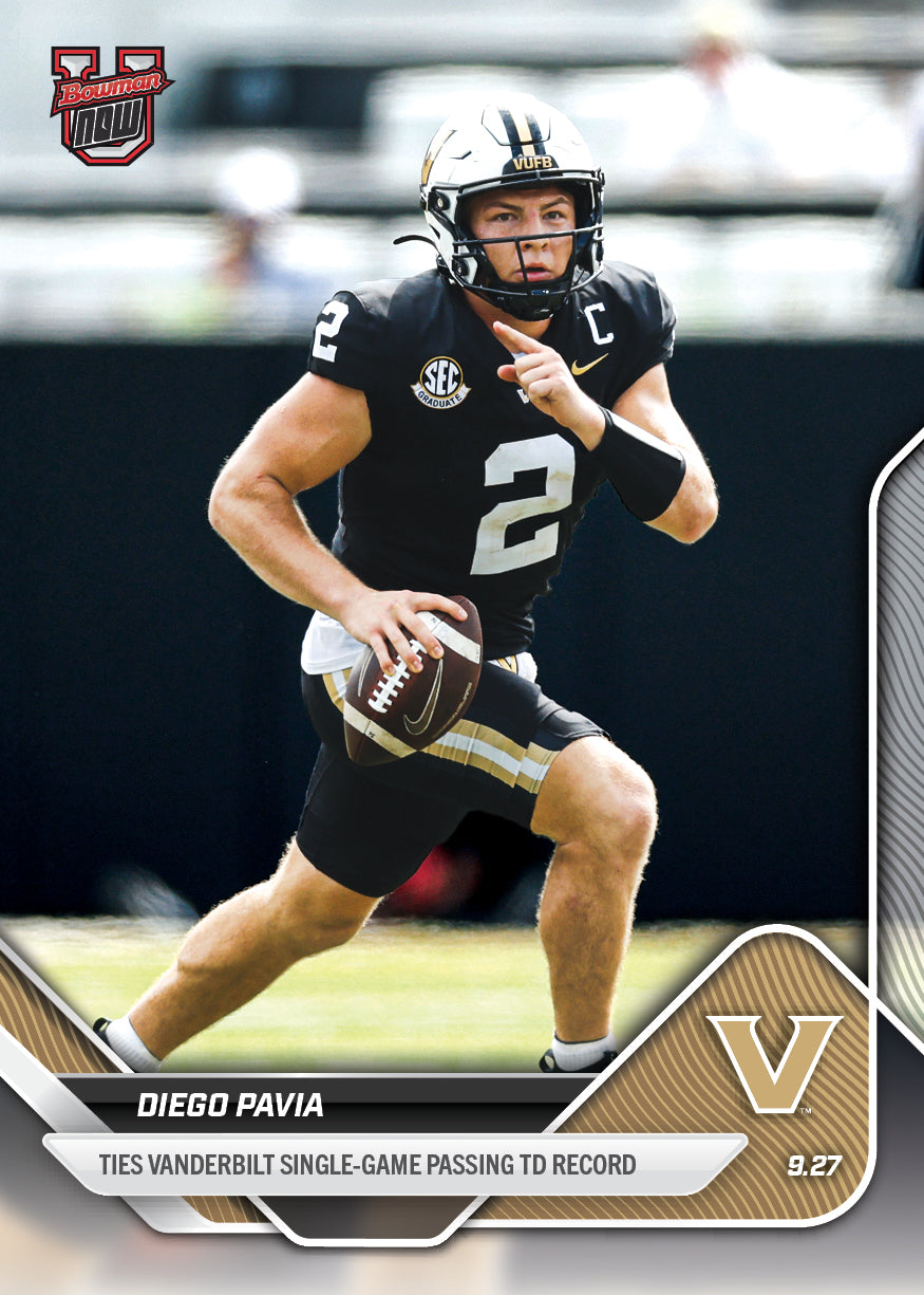 Diego Pavia - 2025-26 Bowman U NOW Football - Card 19 - PR: 504