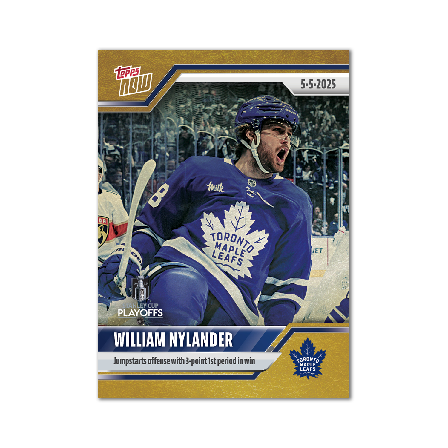 Alternative view of William Nylander - 2024-25 NHL Topps NOW - Sticker # 177 Pack - PR: 140