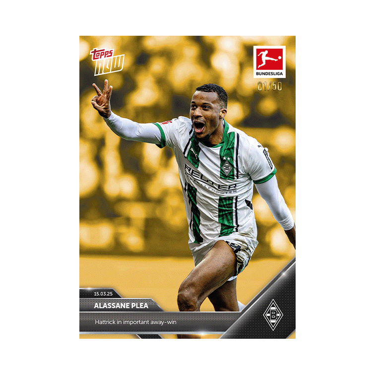 Alassane Plea - 2024-25 Bundesliga Topps NOW Card 145 - PR: 196 - Image 7