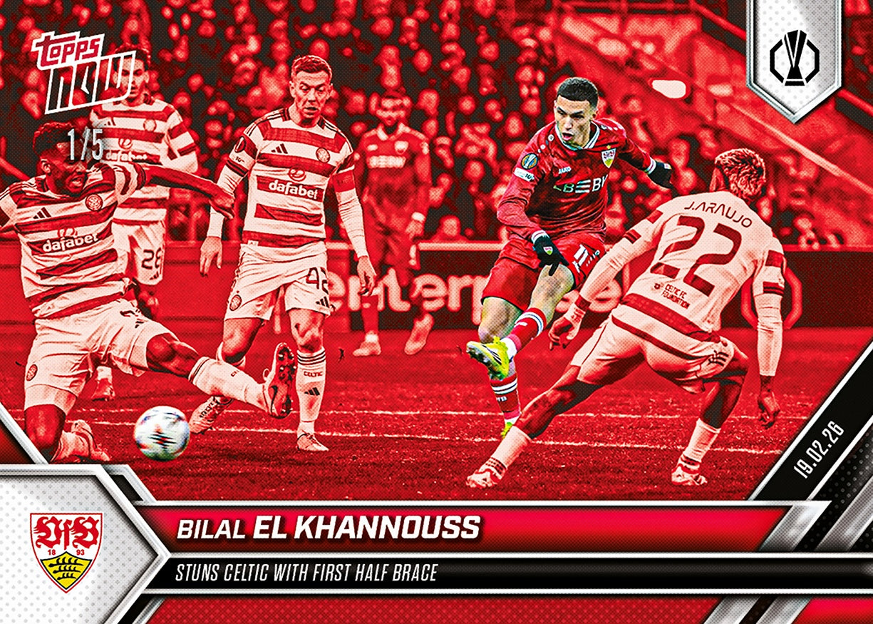 Bilal El Khannouss - 2025-26 UEL Topps NOW - Card 20 - PR: 203 - Image 3