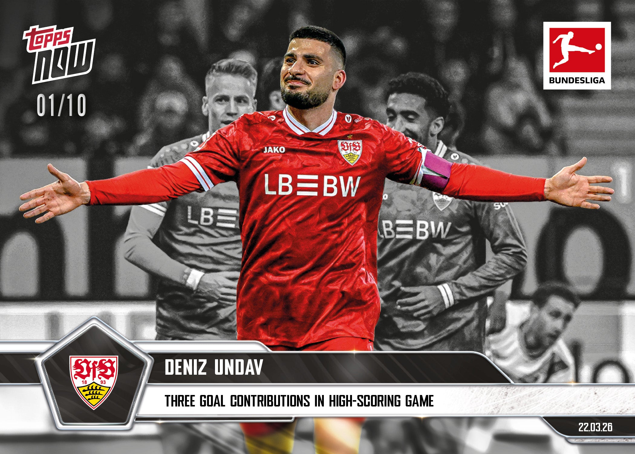 Deniz Undav - 2025-26 Bundesliga Topps NOW - Card 156 - PR: 204 - Image 4