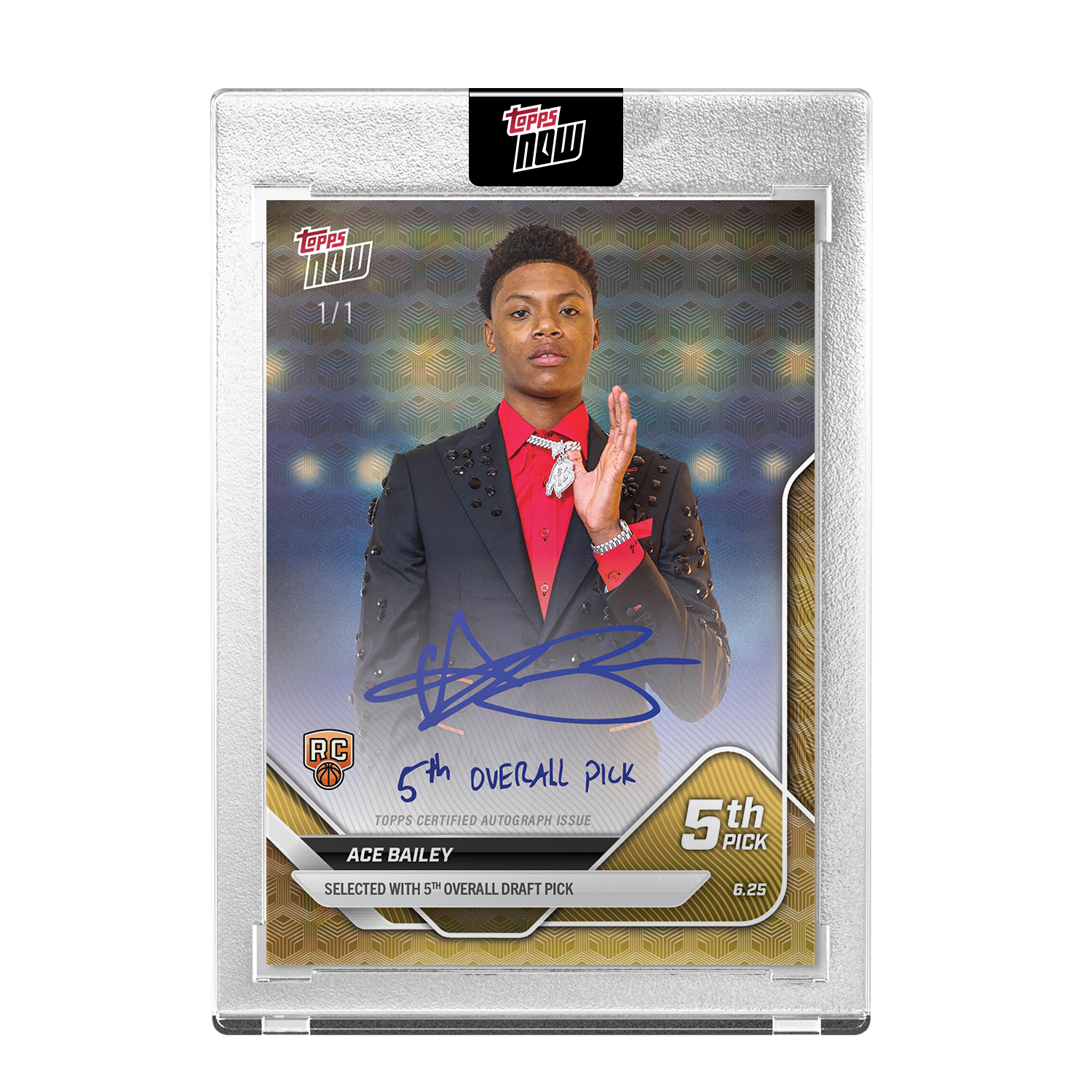 Alternative view of Ace Bailey - 2025 Topps NOW Basketball - Card D5 - LOOK FOR AUTOS - PR: 3859