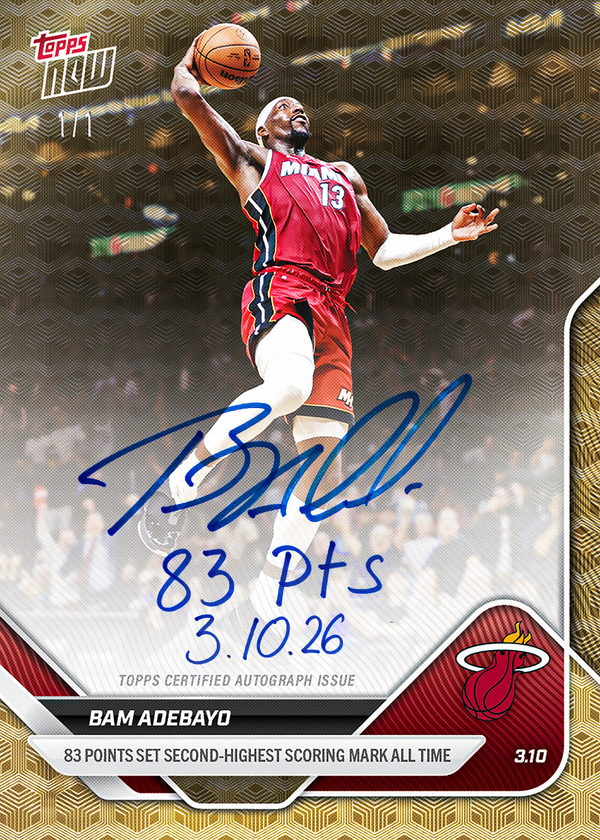 Bam Adebayo - 2025-26 NBA Topps NOW - Card 201 - PR: 27411 - Image 2