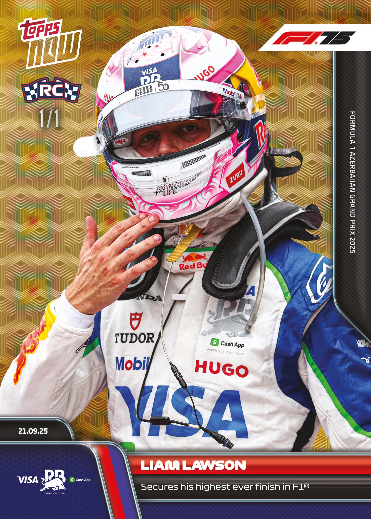 Liam Lawson - 2025 Formula 1 Topps NOW - Card 65 - PR: 1059 - Image 2