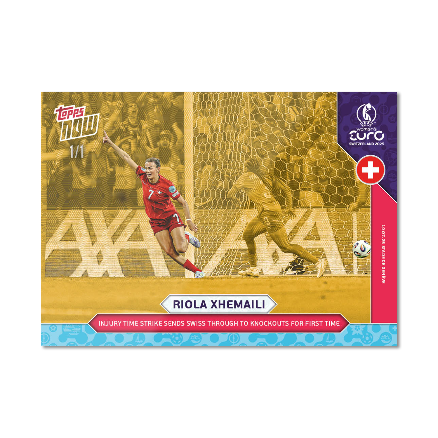 Riola Xhemaili - UEFA Women’s EURO 2025™ Topps NOW - Card 14 - PR: 101 - Image 2
