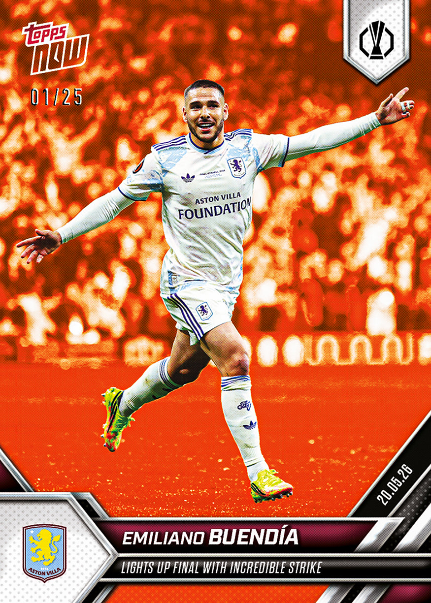 Emiliano Buendía - 2025-26 UEL Topps NOW - Card 34 - PR: 602 - Image 7