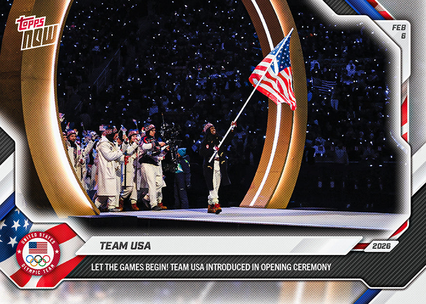 Team USA Milano Cortina - 2026 Olympics Topps NOW - Card 1 - PR: 1858