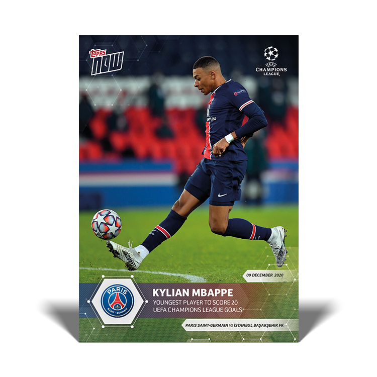 Youngest player to score 20 UEFA Champions League goals - UCL TOPPS NOW Card #37 - Print Run: 1059
