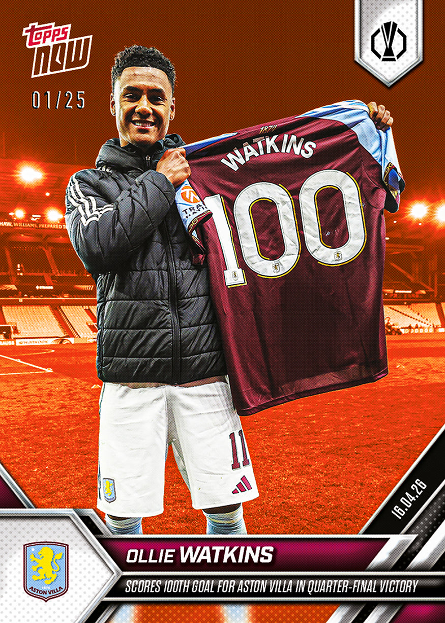 Ollie Watkins - 2025-26 UEL Topps NOW - Card 27 - PR: 378 - Image 6