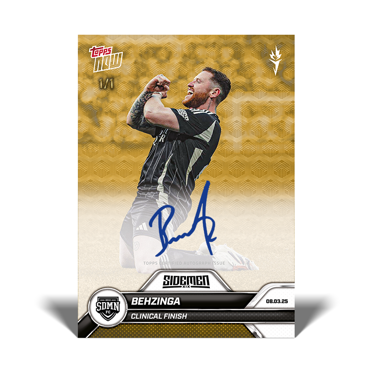 Behzinga - 2025 Sidemen Charity Match Topps NOW Card 3 - LOOK FOR AUTO - PR: 178 - Image 2