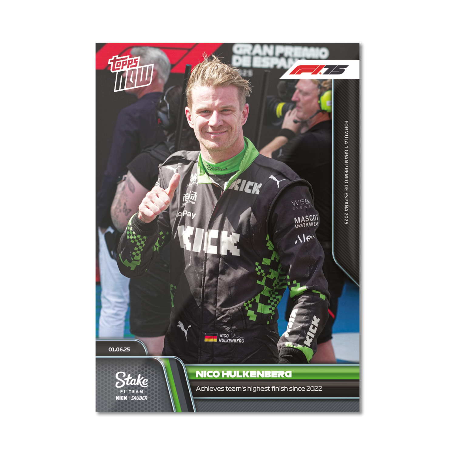 Nico Hulkenberg - 2025 Formula 1 Topps NOW - Card 42 - PR: 753