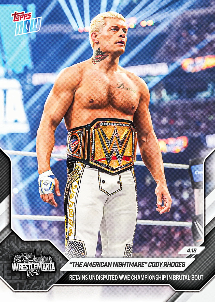 "The American Nightmare" Cody Rhodes - 2026 WWE Topps NOW - Card 42 - PR: 1953