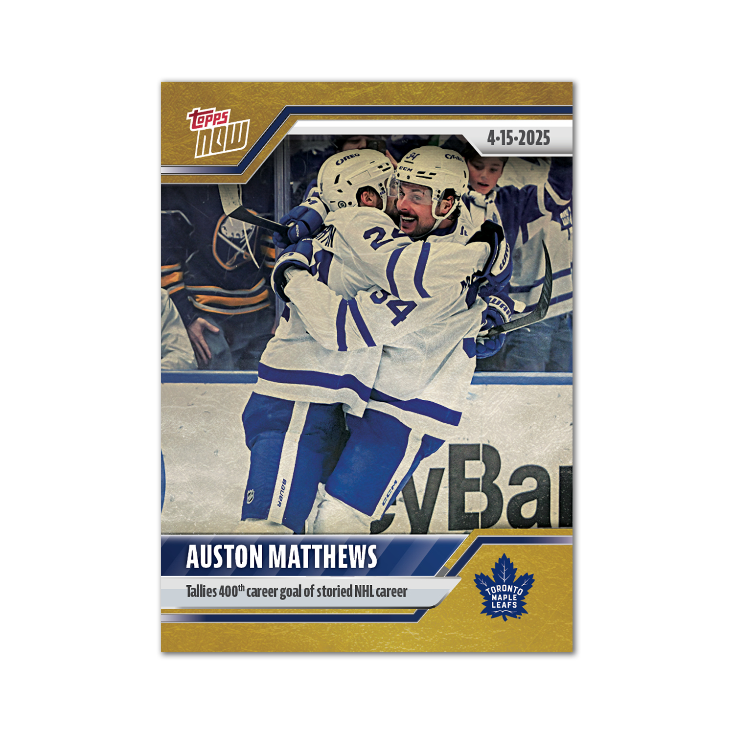 Auston Matthews - 2024-25 NHL Topps NOW - Sticker # 160 Pack - PR: 215 - Image 2