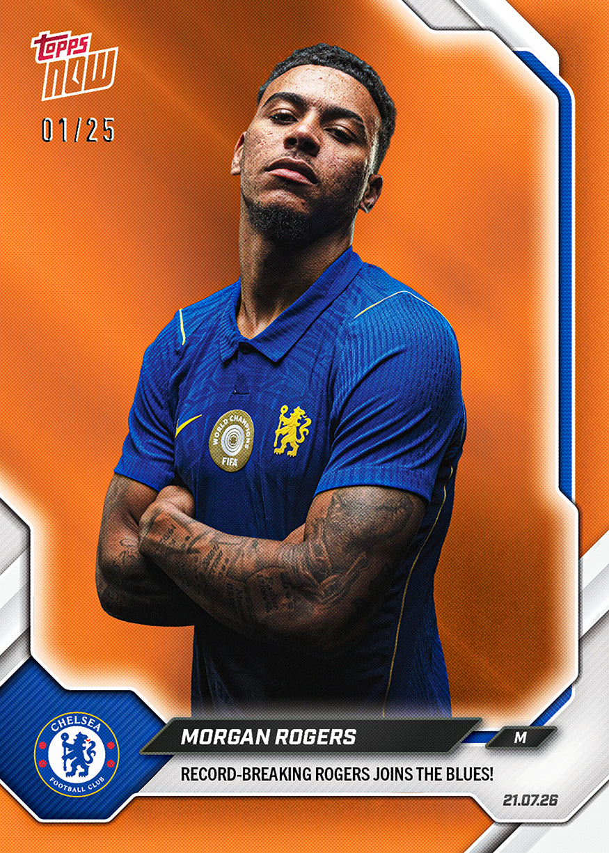 Morgan Rogers - 2026-27 Chelsea FC Topps NOW - Card 1 - PR: 1614 - Image 6