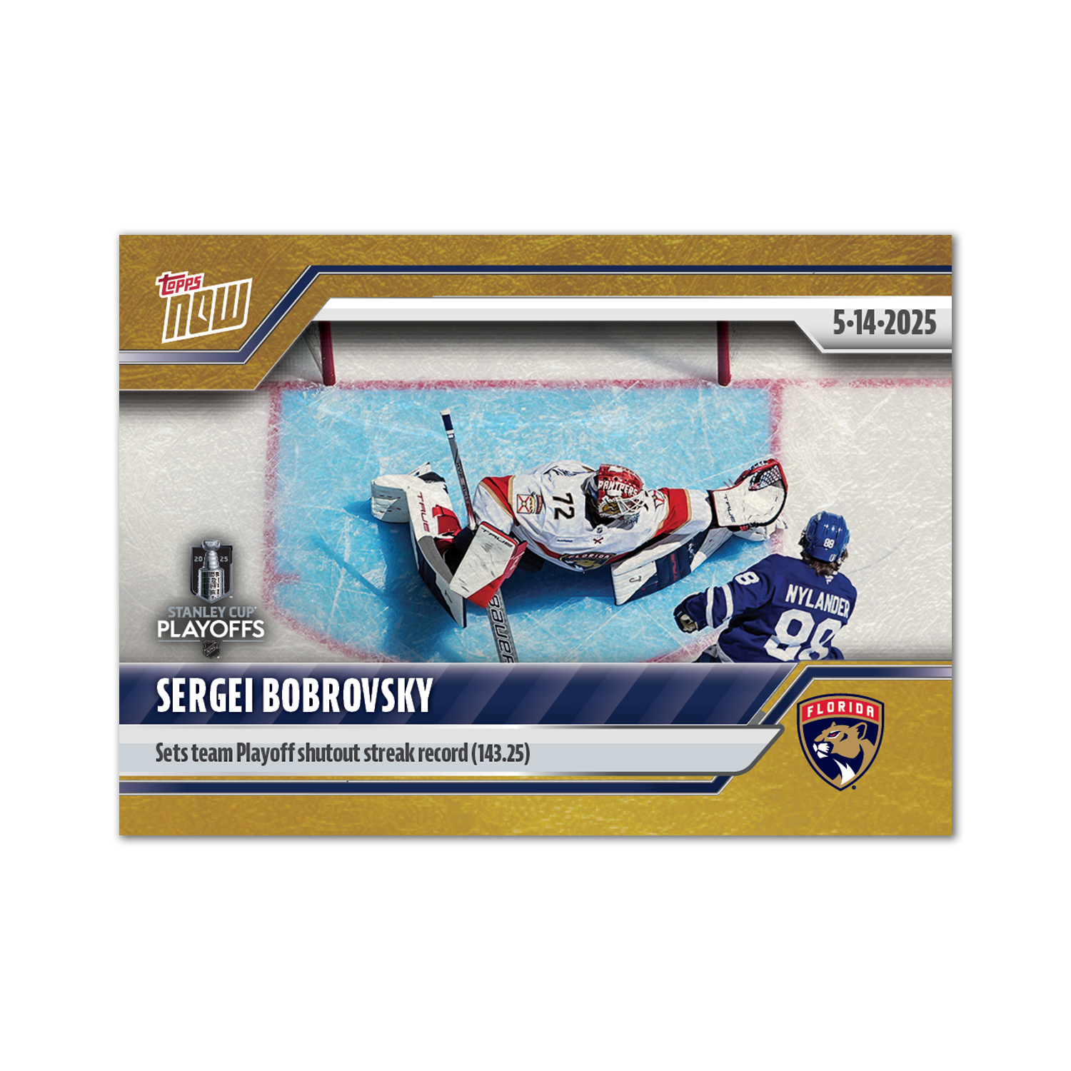 Sergei Bobrovsky - 2024-25 NHL Topps NOW - Sticker # 183 Pack - PR: 260 - Image 2