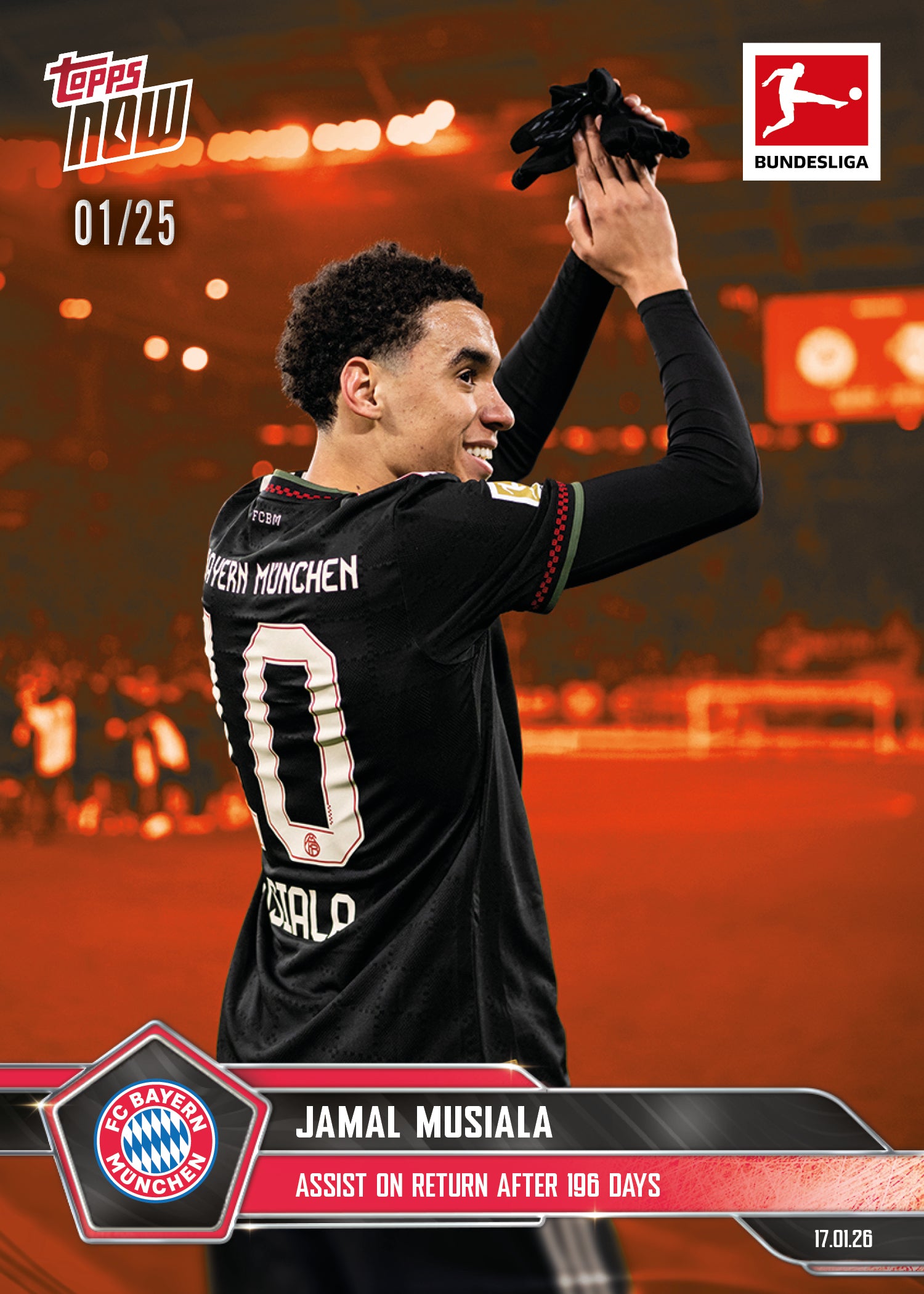 Jamal Musiala - 2025-26 Bundesliga Topps NOW - Card 102 - PR: 975 - Image 5