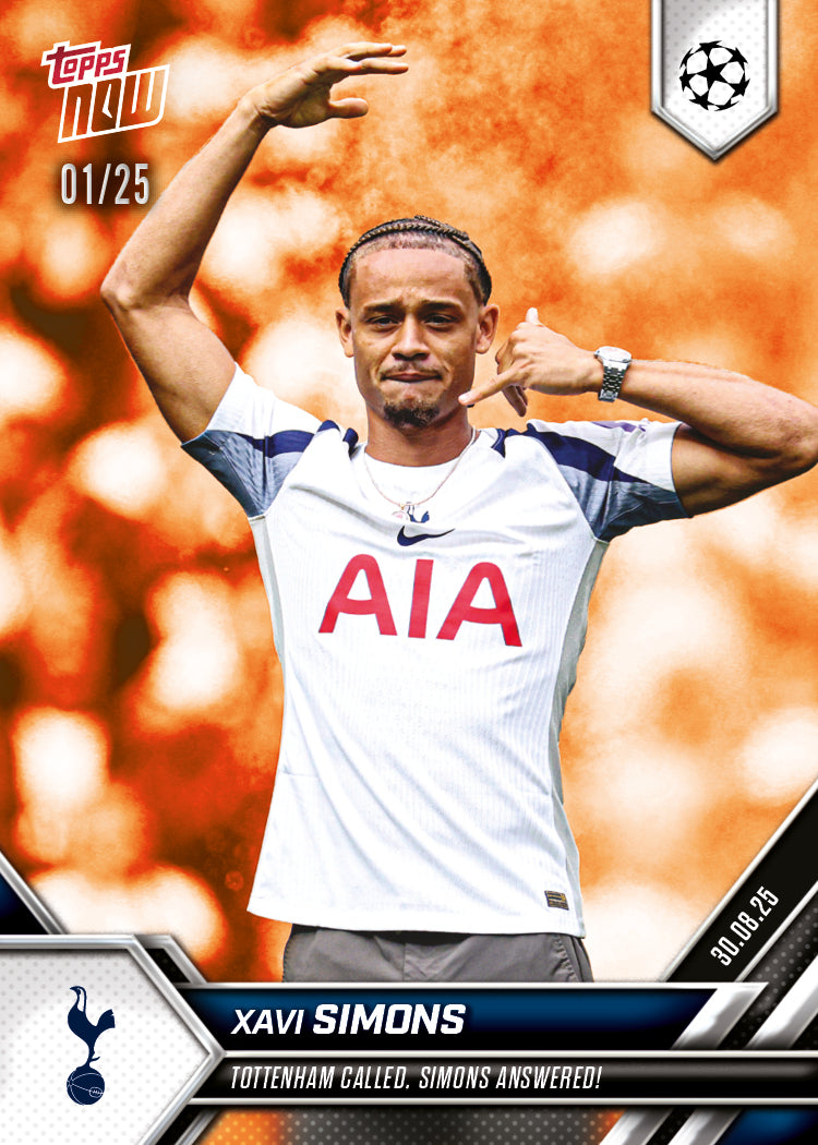 Xavi Simons - 2025-26 UCL Topps NOW Card 6 - PR: 896 - Image 5