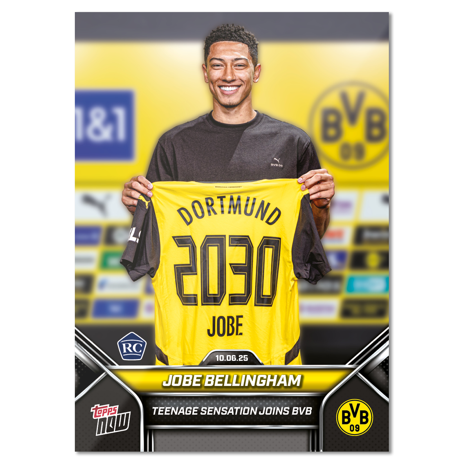 Jobe Bellingham - 2025-26 Borussia Dortmund Topps NOW - Card 1 - PR: 3313 - Image 2