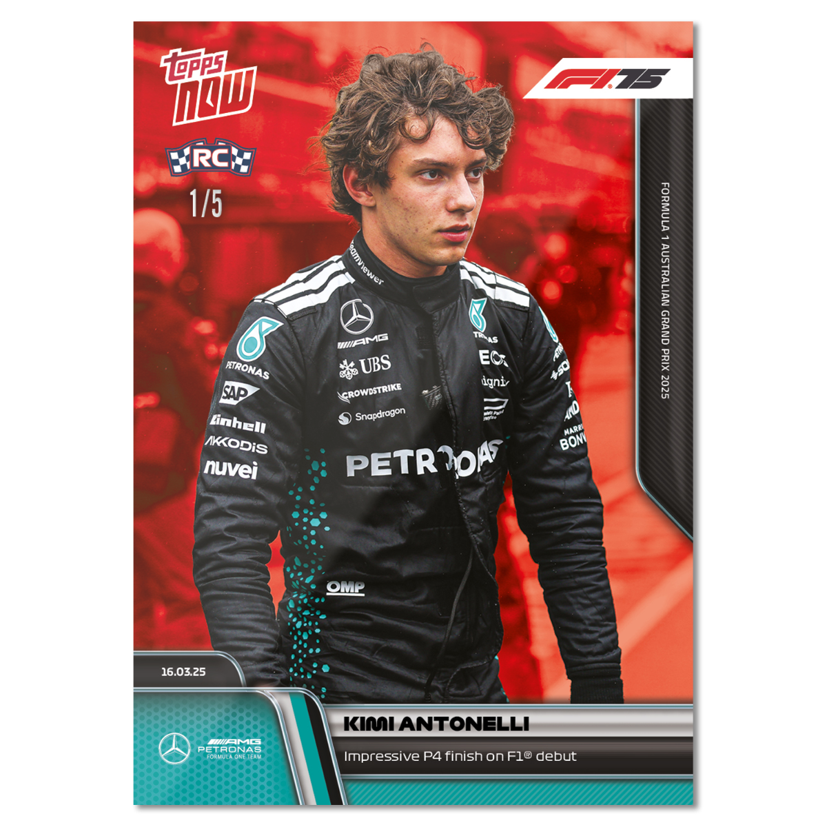 Kimi Antonelli - 2025 Formula 1 Topps NOW Card 14 - PR: 7291 - Image 4