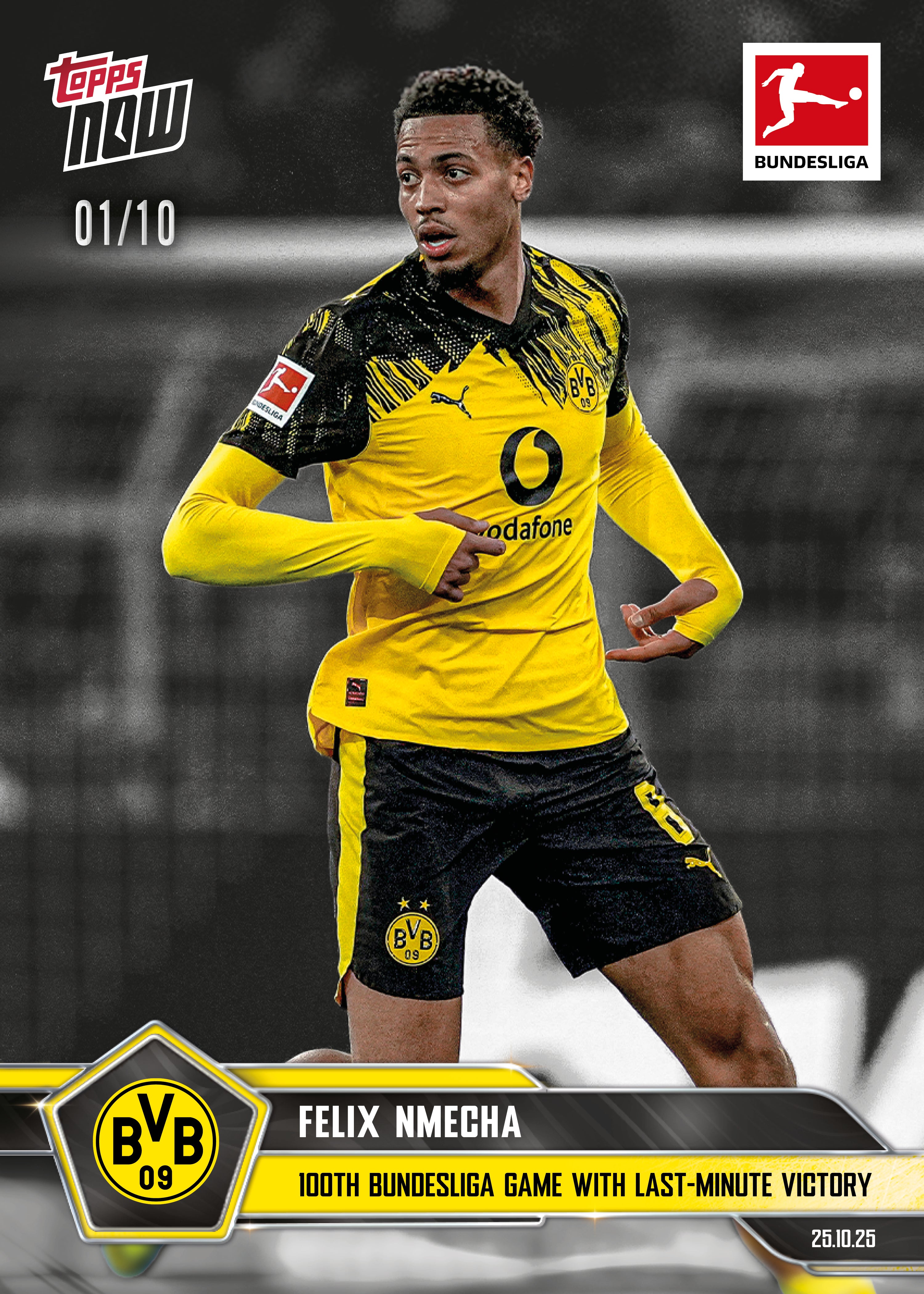 Felix Nmecha - 2025-26 Bundesliga Topps NOW - Card 48 - PR: 252 - Image 4