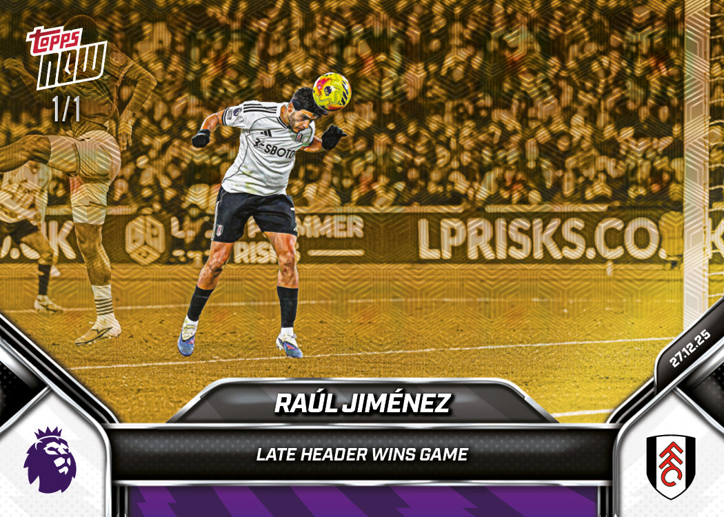 Raúl Jiménez - 2025-26 Premier League Topps NOW - Card 91 - PR: 183 - Image 2