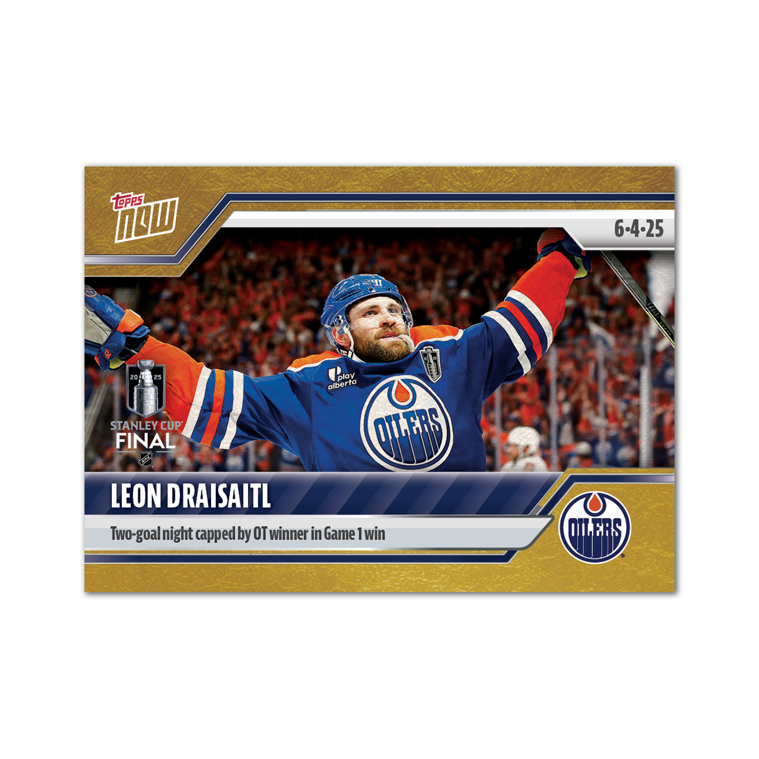 Leon Draisaitl - 2024-25 NHL Topps NOW - Sticker # 199 Pack - PR: 195 - Image 2