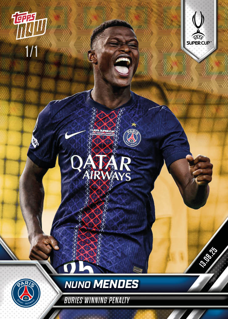 Nuno Mendes - 2025-26 UCL Topps NOW Card 2 - PR: 357 - Image 2