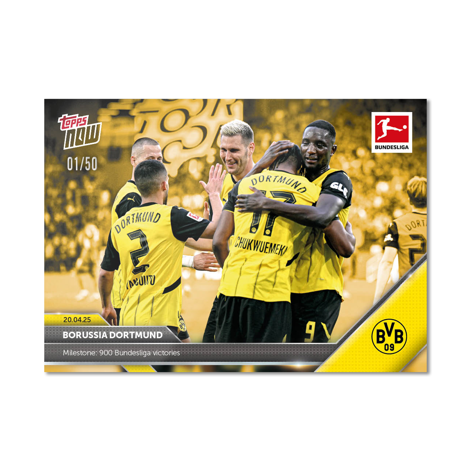 Borussia Dortmund - 2024-25 Bundesliga Topps NOW Card 170 - PR: 1168 - Image 7