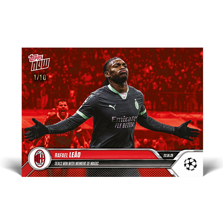 Rafael Leão - Seals win with moment of magic - 24/25 UCL Topps NOW Card 81 - PR: 228 - Image 3