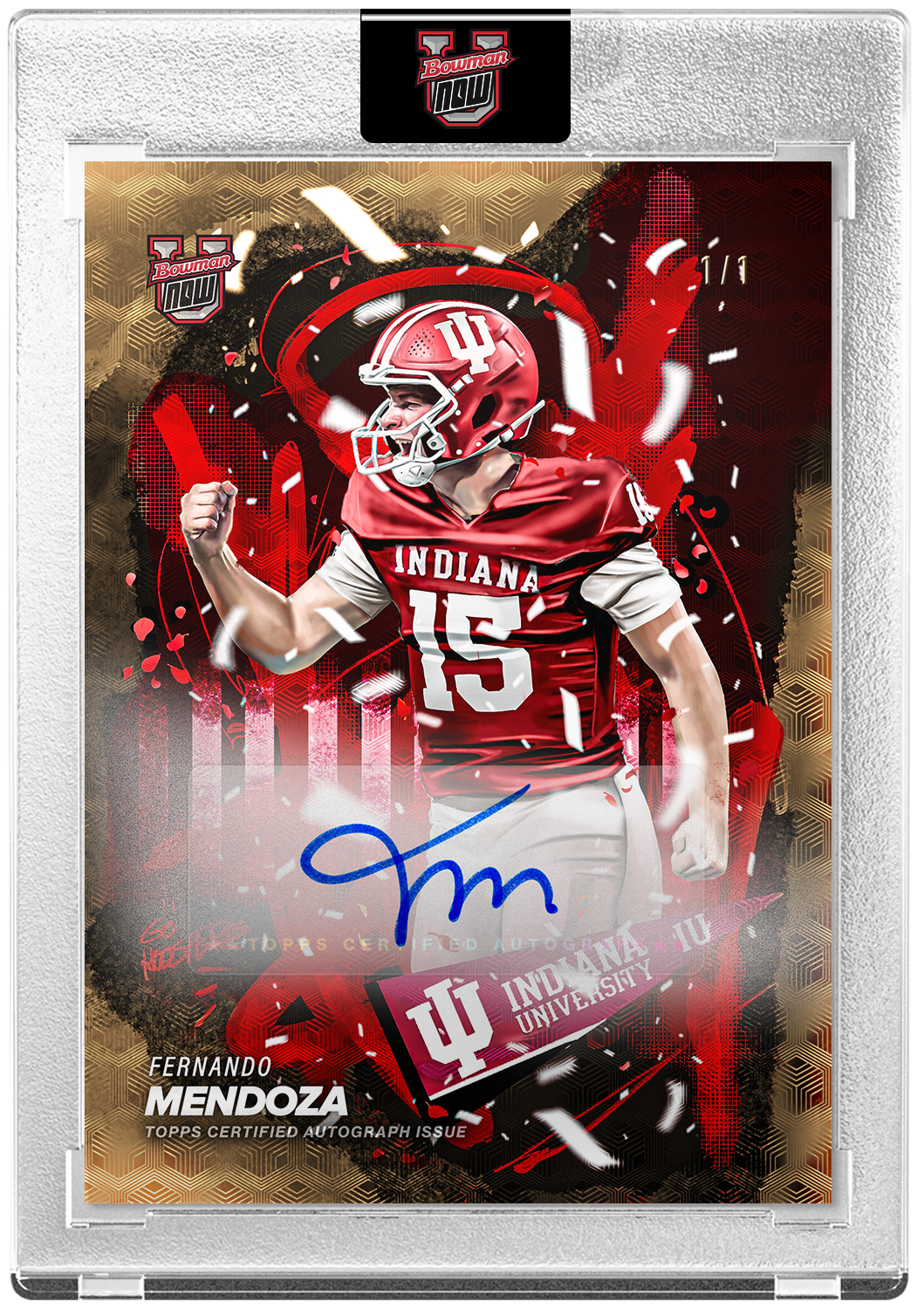 Fernando Mendoza - 2025-26 Bowman U NOW Football - Art Card FM - PR: 17706 - Image 2
