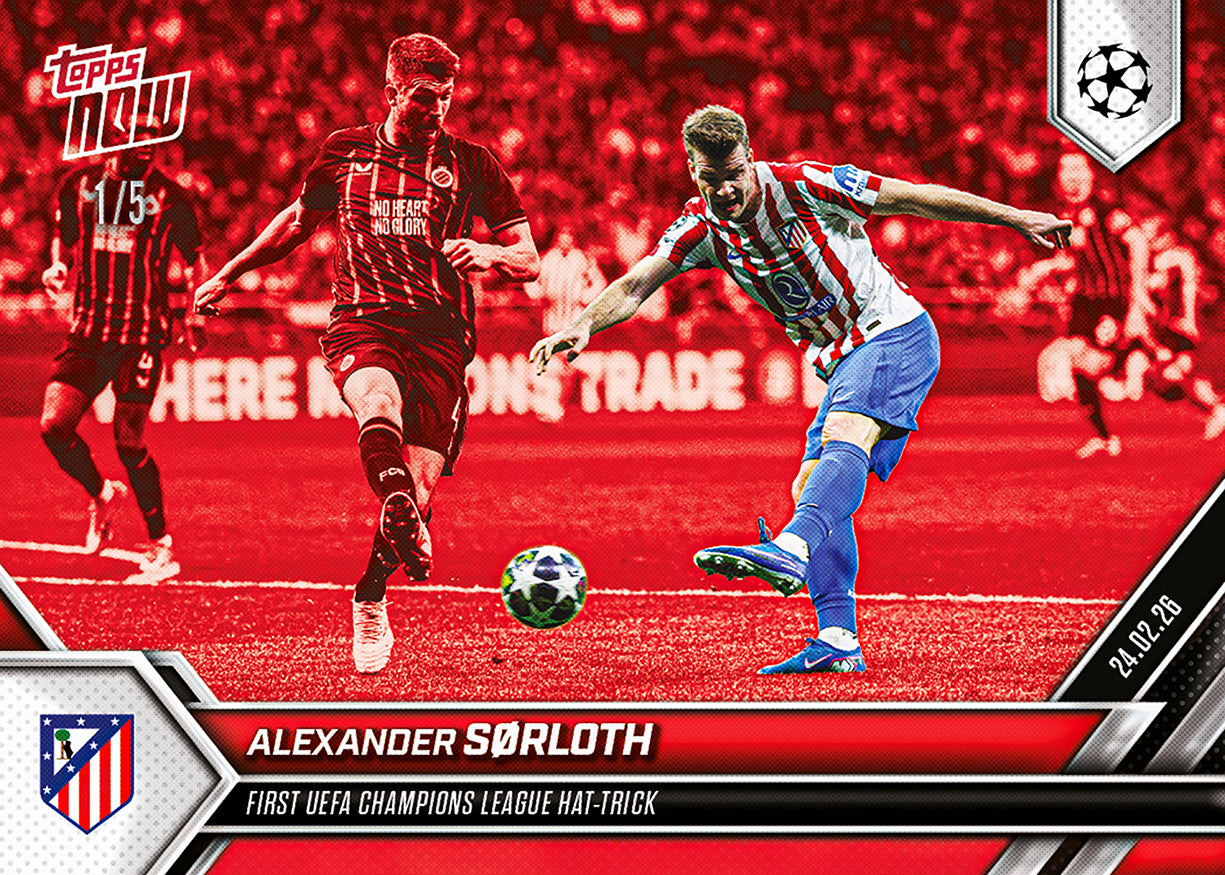 Alexander Sørloth - 2025-26 UCL Topps NOW - Card 94 - PR: 266 - Image 3