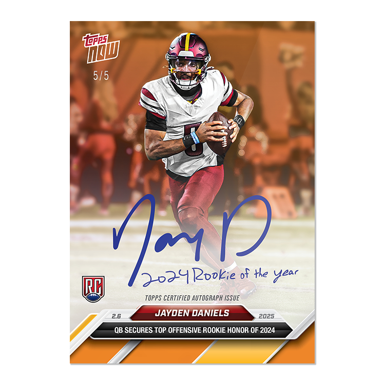 Alternative view of Jayden Daniels - 2024 Topps NOW Football - Card 24 - LOOK FOR AUTOS - PR: 32,708