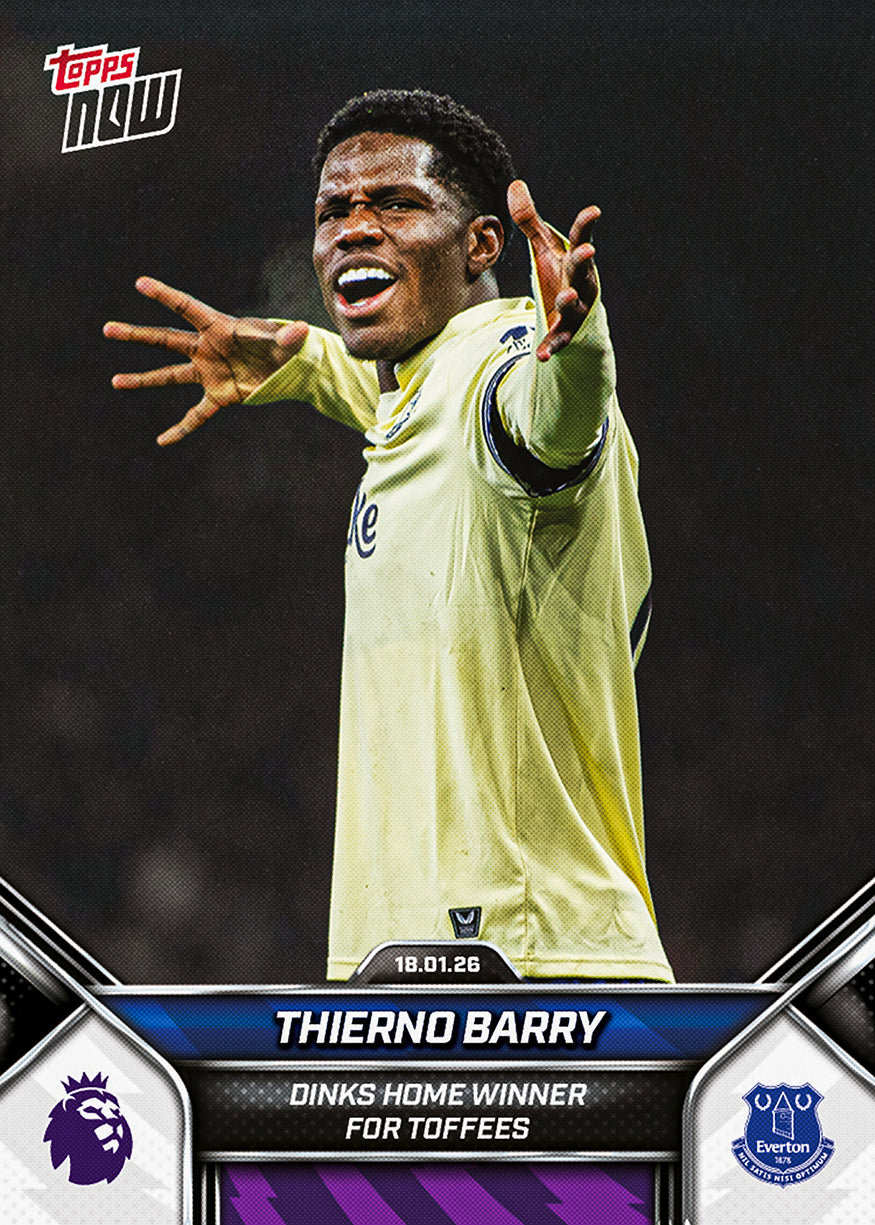 Thierno Barry - 2025-26 Premier League Topps NOW - Card 112 - PR: 206