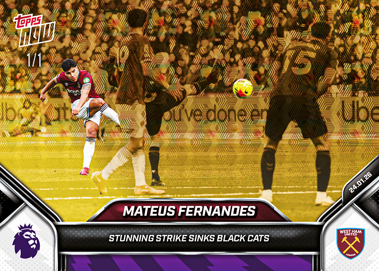 Mateus Fernandes - 2025-26 Premier League Topps NOW - Card 114 - PR: 259 - Image 2