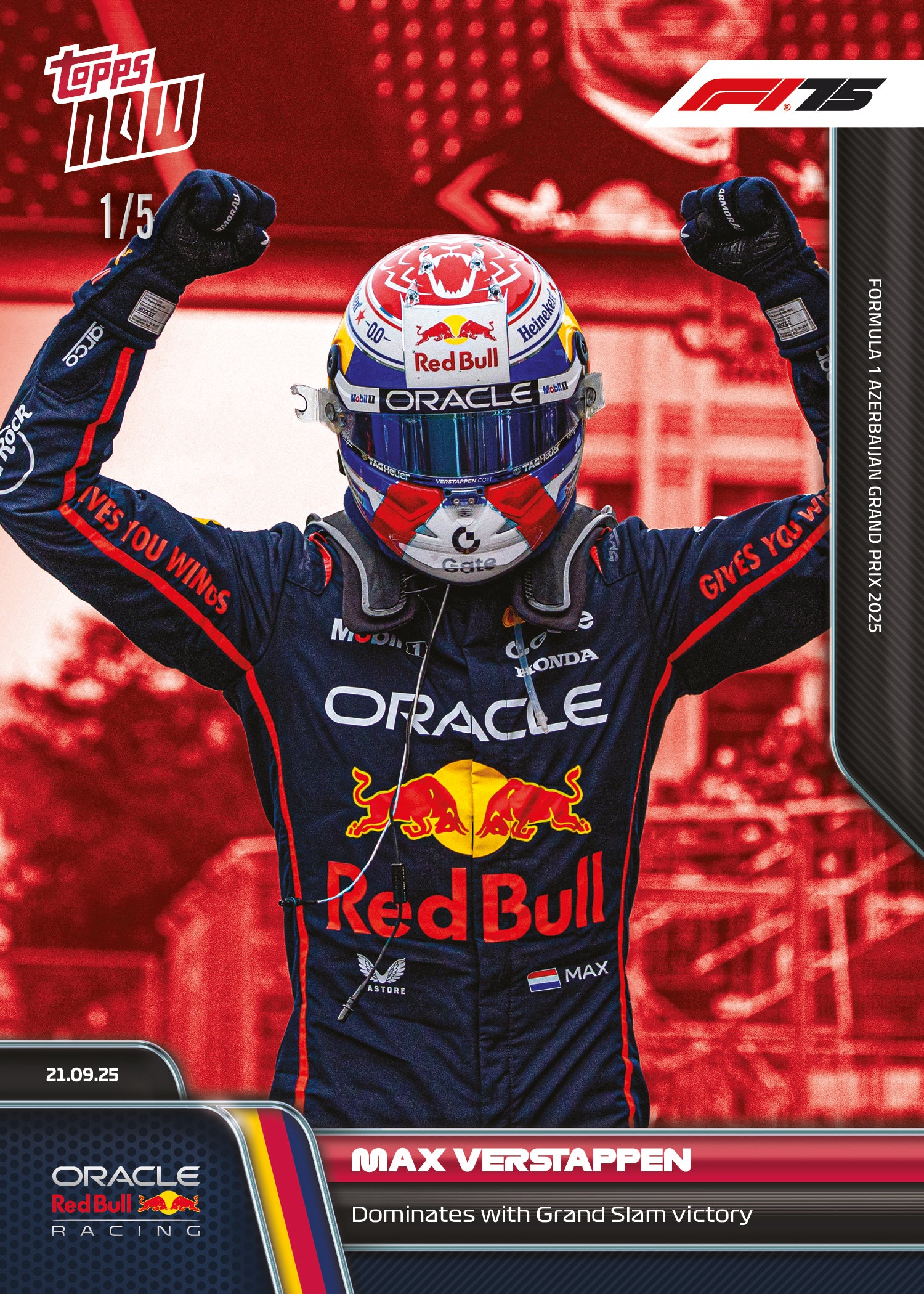 Max Verstappen - 2025 Formula 1 Topps NOW - Card 63 - PR: 3846 - Image 3