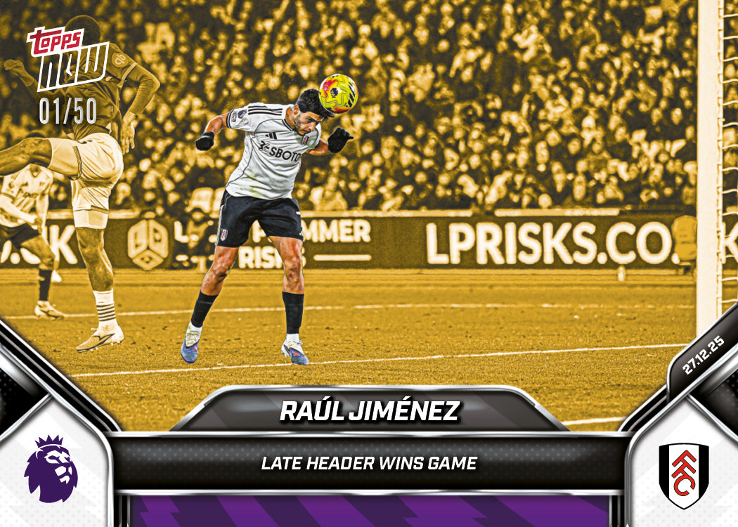 Raúl Jiménez - 2025-26 Premier League Topps NOW - Card 91 - PR: 183 - Image 6