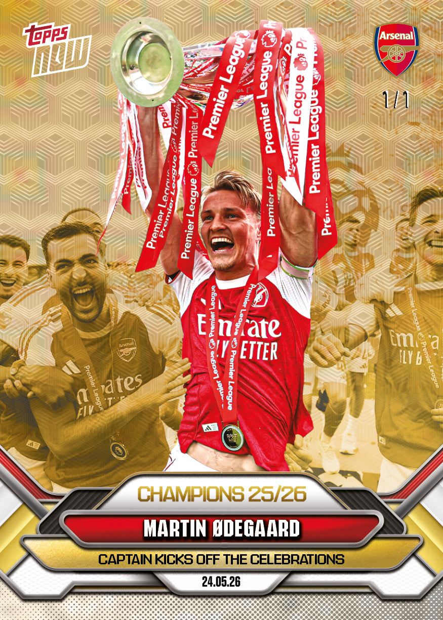 Martin Ødegaard - 2025-26 Arsenal FC Topps NOW - Card 3 - PR: 5385 - Image 3