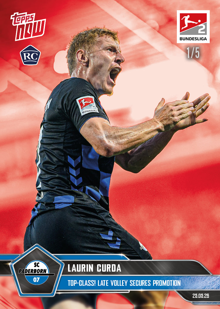 Laurin Curda - 2025-26 Bundesliga Topps NOW - Card 200 - PR: 318 - Image 3