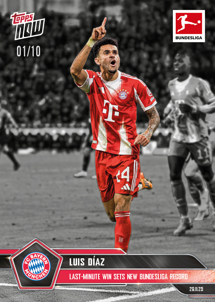 Luis Diáz - 2025-26 Bundesliga Topps NOW - Card 67 - PR: 337 - Image 4